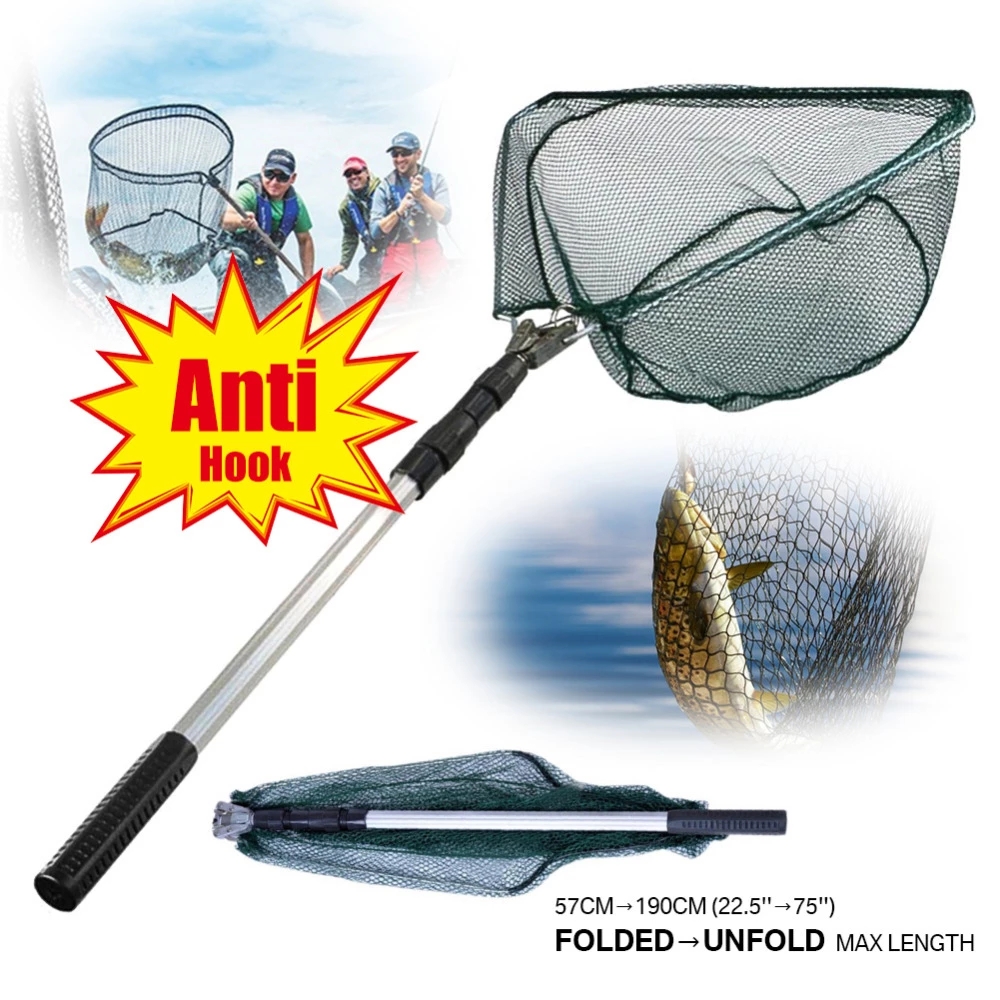 Landing Net Telescopic - Red de aterrizaje telescópica de 190cm,