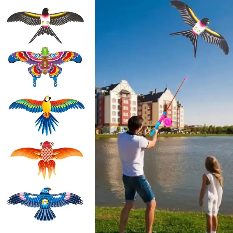 Fishing Equipment Kids - Cometa de juguete para niños, Mini