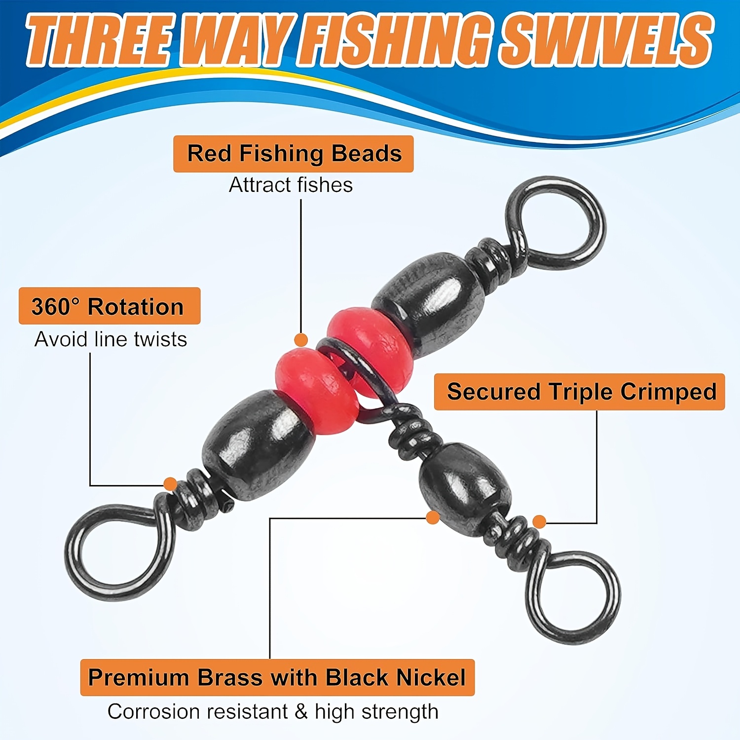 3 giratorios de tres vías, bar - Fishing Equipment Set reseña y precio