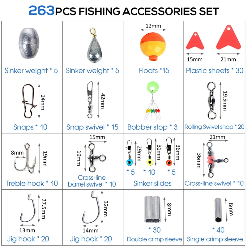 Juego de accesorios de pesca a - Fishing Equipment Set reseña y precio
